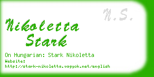 nikoletta stark business card